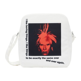 Comme des Garcons Shirt White Andy Warhol Print Messenger Bag 241270F048027