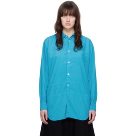 Comme des Garcons Shirt Blue Paneled Shirt 241270F109000