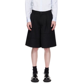 Comme des Garcons Shirt Black Pleated Shorts 241270M193002