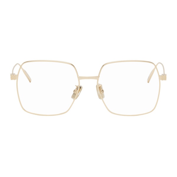 지방시 지방시 Givenchy Gold Square Glasses 241278F004022