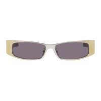 지방시 Givenchy Silver & Gold G Scape Sunglasses 241278F005005