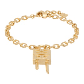 지방시 Givenchy Gold Mini Lock Bracelet 241278F020003