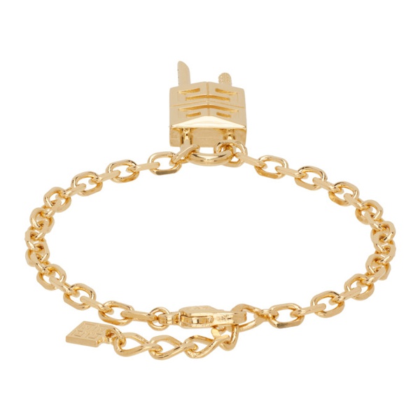지방시 지방시 Givenchy Gold Mini Lock Bracelet 241278F020003