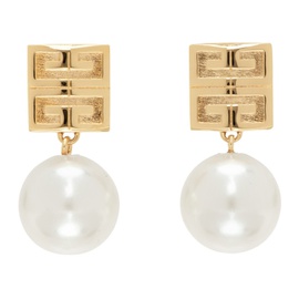 지방시 Givenchy Gold & White 4G Earrings 241278F022007
