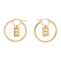 지방시 Givenchy Gold 4G Crystal Hoop Earrings 241278F022009