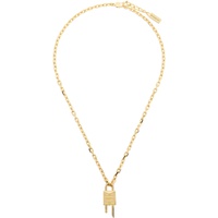 지방시 Givenchy Gold Mini Lock Necklace 241278F023005