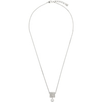 지방시 Givenchy Silver 4G Crystal Necklace 241278F023007
