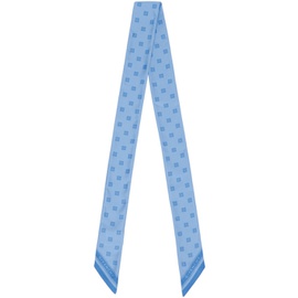 지방시 Givenchy Blue 4G Plumetis Silk Twill Scarf 241278F029001