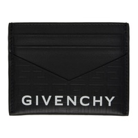 지방시 Givenchy Black G-Cut 4G Leather Card Holder 241278F037010