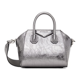 지방시 Givenchy Silver Antigona Toy Bag 241278F046008