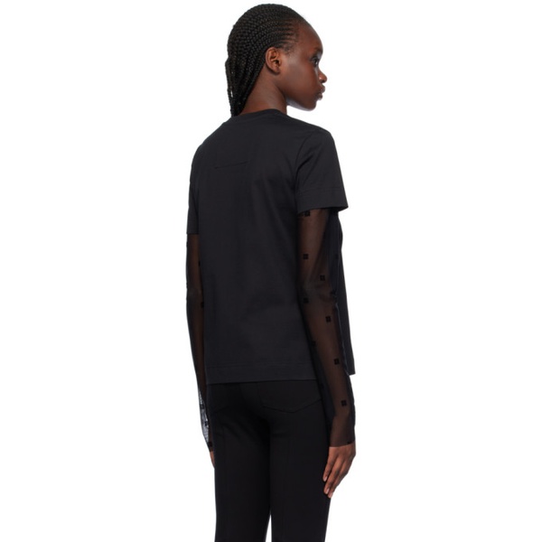 지방시 지방시 Givenchy Black 4G Long Sleeve T-Shirt 241278F110001