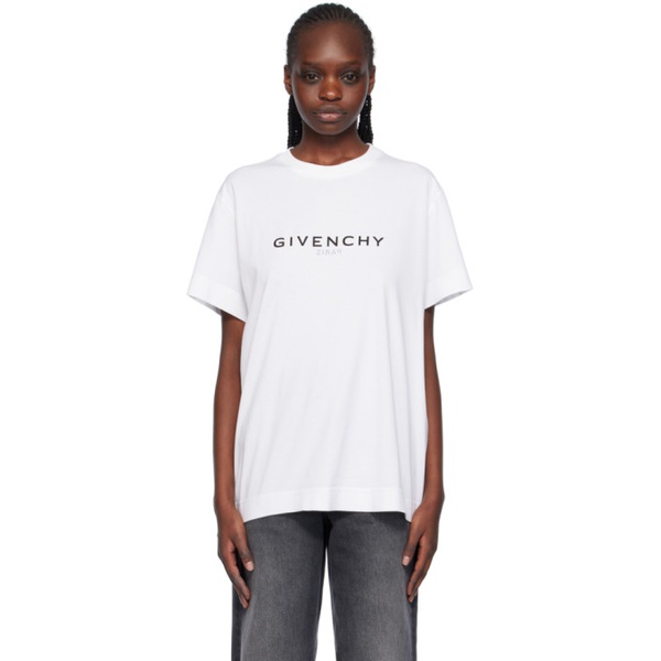 지방시 지방시 Givenchy White Reverse T-Shirt 241278F110003