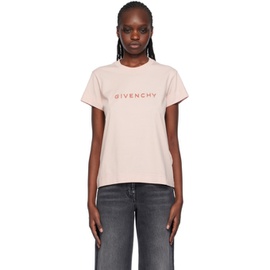 지방시 Givenchy Pink Fitted T-Shirt 241278F110010