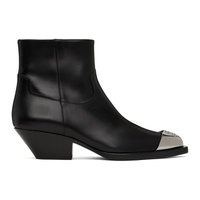 지방시 Givenchy Black Western Leather Ankle Boots 241278F113000
