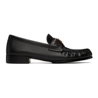 지방시 Givenchy Black 4G Leather Loafers 241278F121002