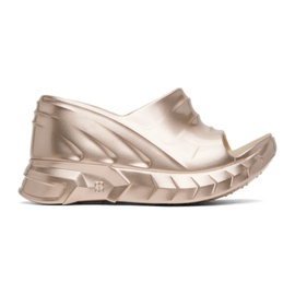 지방시 Givenchy Gold Marshmallow Sandals 241278F125001