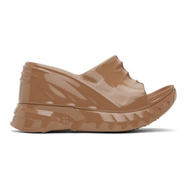 지방시 Givenchy Beige Marshmallow Wedge Heeled Sandals 241278F125017
