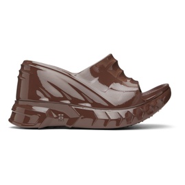지방시 Givenchy Brown Marshmallow Wedge Sandals 241278F125018
