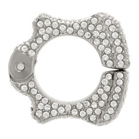 지방시 Givenchy Silver G Can Paved Earrings 241278M144003