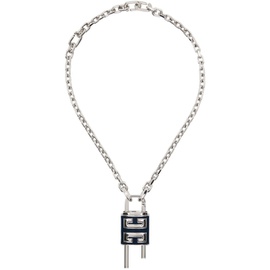 지방시 Givenchy Silver Small Lock Necklace 241278M145014