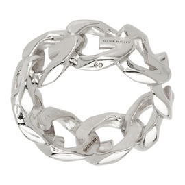 지방시 Givenchy Silver G Chain Ring 241278M147000