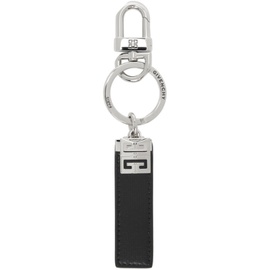 지방시 Givenchy Black & Silver 4G Classic Keychain 241278M148000