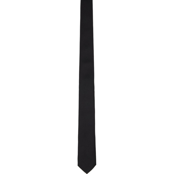 지방시 지방시 Givenchy Black Micro Jacquard 4G Tie 241278M158012