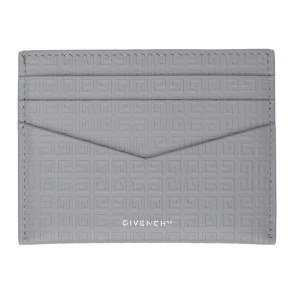 지방시 지방시 Givenchy Gray 4G Micro Card Holder 241278M163000