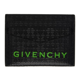 지방시 Givenchy Black 4G Micro Leather Card Holder 241278M163004