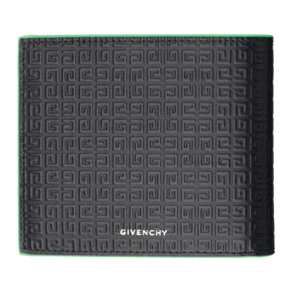 지방시 지방시 Givenchy Black & Green Micro 4G Wallet 241278M164001