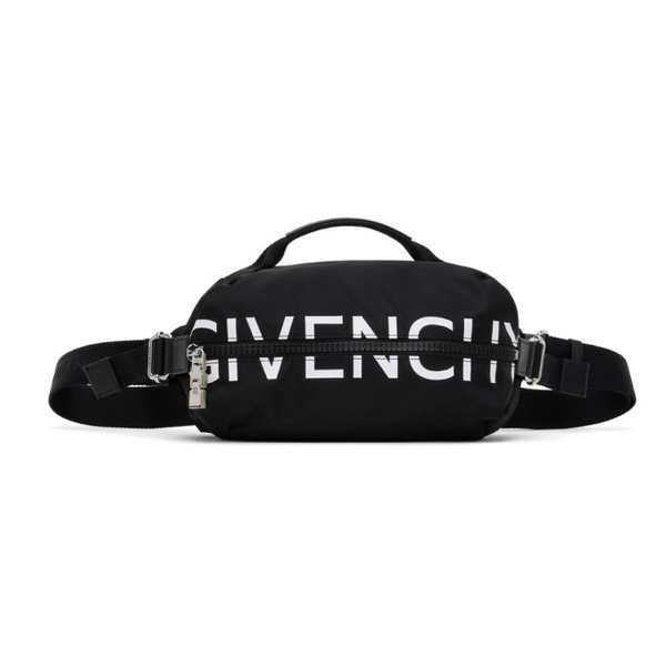 지방시 지방시 Givenchy Black G-Zip Nylon Pouch 241278M170008