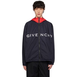 지방시 Givenchy Navy Hooded Jacket 241278M180004
