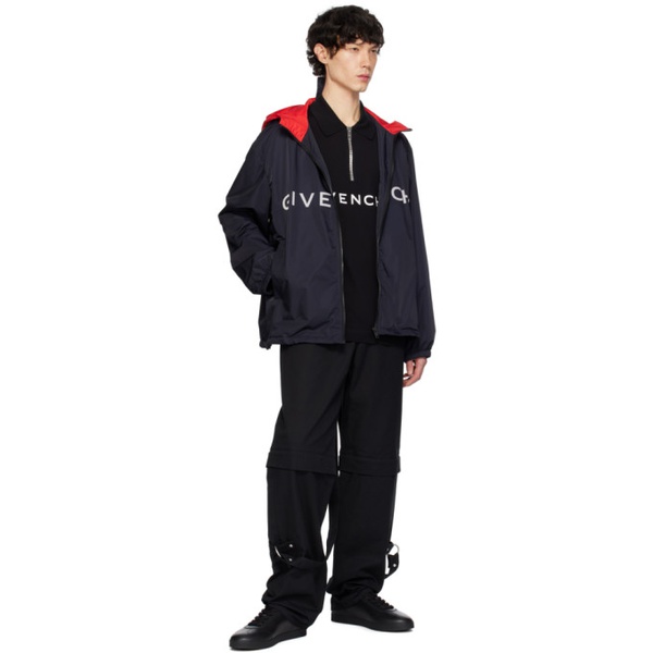 지방시 지방시 Givenchy Navy Hooded Jacket 241278M180004