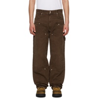 지방시 Givenchy Brown Studded Trousers 241278M191003