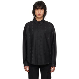 지방시 Givenchy Black Jacquard Shirt 241278M192012