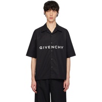 지방시 Givenchy Black Boxy-Fit Shirt 241278M192013