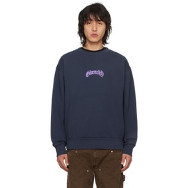 지방시 Givenchy Navy Printed Sweatshirt 241278M204001