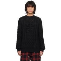 지방시 Givenchy Black 4G Sweater 241278M204002