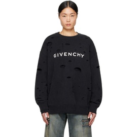 지방시 Givenchy Black Cutout Sweatshirt 241278M204003