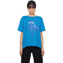 지방시 Givenchy Blue Graphic T-Shirt 241278M213003