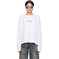 지방시 Givenchy White Bonded Long Sleeve T-Shirt 241278M213004