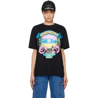 지방시 Givenchy Black Printed T-Shirt 241278M213006