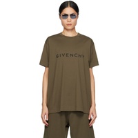 지방시 Givenchy Khaki Archetype T-Shirt 241278M213020