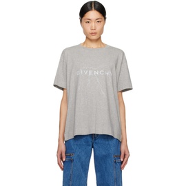 지방시 Givenchy Gray Boxy T-Shirt 241278M213023