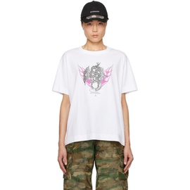 지방시 Givenchy White Graphic T-Shirt 241278M213028