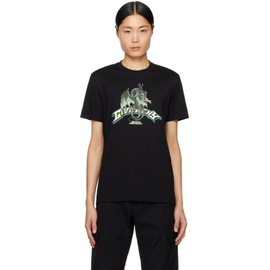 지방시 Givenchy Black Bonded T-Shirt 241278M213032