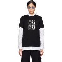 지방시 Givenchy Black 4G Stars T-Shirt 241278M213035