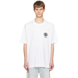 지방시 Givenchy White Crest T-Shirt 241278M213048