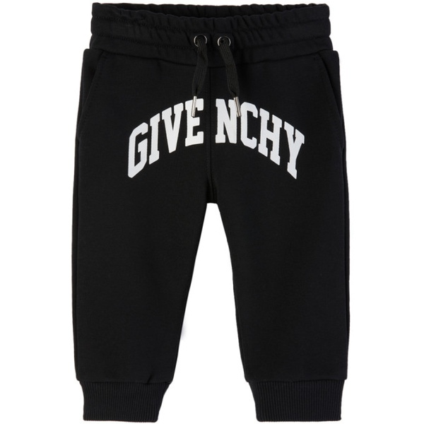 지방시 지방시 Givenchy Baby Black Printed Sweatpants 241278M693001