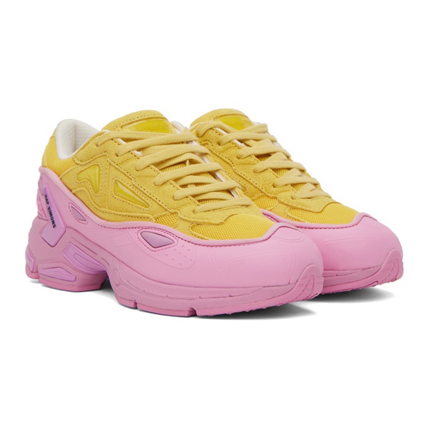 라프시몬스 Raf Simons Yellow & Pink Pharaxus Sneakers 241287F128004